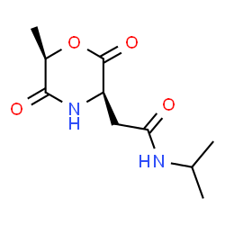 ChemSpider 2D Image | N-Isopropyl-2-[(3R,6R)-6-methyl-2,5-dioxo-3-morpholinyl]acetamide | C10H16N2O4