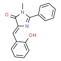 ChemSpider 2D Image | (5Z)-5-(2-Hydroxybenzylidene)-3-methyl-2-phenyl-3,5-dihydro-4H-imidazol-4-one | C17H14N2O2