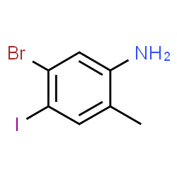ChemSpider 2D Image | 5-Bromo-4-iodo-2-methylaniline | C7H7BrIN