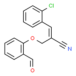ChemSpider 2D Image | (2Z)-3-(2-Chlorophenyl)-2-[(2-formylphenoxy)methyl]acrylonitrile | C17H12ClNO2
