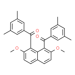 ChemSpider 2D Image | (2,7-Dimethoxy-1,8-naphthalenediyl)bis[(3,5-dimethylphenyl)methanone] | C30H28O4