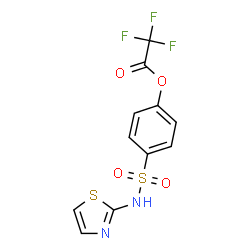 ChemSpider 2D Image | 4-(1,3-Thiazol-2-ylsulfamoyl)phenyl trifluoroacetate | C11H7F3N2O4S2