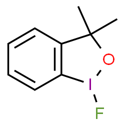 ChemSpider 2D Image | 1-fluoro-3,3-dimethyl-3H-1?3,2-benziodaoxole | C9H10FIO