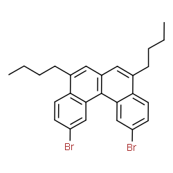 ChemSpider 2D Image | 2,11-Dibromo-5,8-dibutylbenzo[c]phenanthrene | C26H26Br2