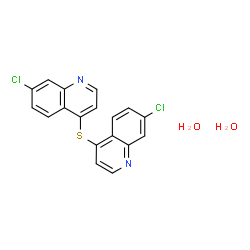 ChemSpider 2D Image | 4,4'-Sulfanediylbis(7-chloroquinoline) dihydrate | C18H14Cl2N2O2S