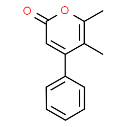 ChemSpider 2D Image | 5,6-Dimethyl-4-phenyl-2H-pyran-2-one | C13H12O2