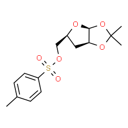 ChemSpider 2D Image | 3-Deoxy-1,2-O-isopropylidene-5-O-[(4-methylphenyl)sulfonyl]-beta-D-threo-pentofuranose | C15H20O6S