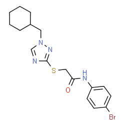 ChemSpider 2D Image | N-(4-Bromophenyl)-2-{[1-(cyclohexylmethyl)-1H-1,2,4-triazol-3-yl]sulfanyl}acetamide | C17H21BrN4OS