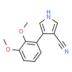 ChemSpider 2D Image | 4-(2,3-Dimethoxyphenyl)-1H-pyrrole-3-carbonitrile | C13H12N2O2
