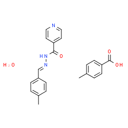 ChemSpider 2D Image | 4-Methylbenzoic acid - N'-[(E)-(4-methylphenyl)methylene]isonicotinohydrazide hydrate (1:1:1) | C22H23N3O4
