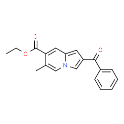 ChemSpider 2D Image | Ethyl 2-benzoyl-6-methyl-7-indolizinecarboxylate | C19H17NO3