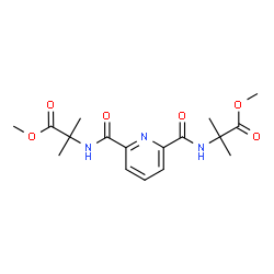 ChemSpider 2D Image | Dimethyl 2,2'-[2,6-pyridinediylbis(carbonylimino)]bis(2-methylpropanoate) | C17H23N3O6