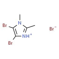 ChemSpider 2D Image | 4,5-Dibromo-1,2-dimethyl-1H-imidazol-3-ium bromide | C5H7Br3N2