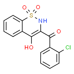 ChemSpider 2D Image | (2-Chlorophenyl)(4-hydroxy-1,1-dioxido-2H-1,2-benzothiazin-3-yl)methanone | C15H10ClNO4S