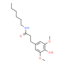 ChemSpider 2D Image | N-Hexyl-3-(4-hydroxy-3,5-dimethoxyphenyl)propanamide | C17H27NO4