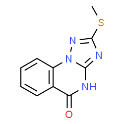 ChemSpider 2D Image | 2-(Methylsulfanyl)[1,2,4]triazolo[1,5-a]quinazolin-5(1H)-one | C10H8N4OS