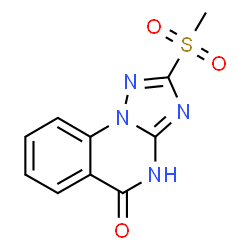 ChemSpider 2D Image | 2-(Methylsulfonyl)[1,2,4]triazolo[1,5-a]quinazolin-5(1H)-one | C10H8N4O3S