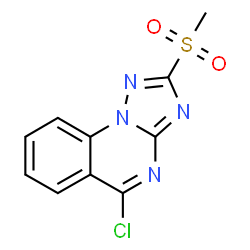 ChemSpider 2D Image | 5-Chloro-2-(methylsulfonyl)[1,2,4]triazolo[1,5-a]quinazoline | C10H7ClN4O2S