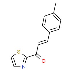 ChemSpider 2D Image | (2E)-3-(4-Methylphenyl)-1-(1,3-thiazol-2-yl)-2-propen-1-one | C13H11NOS
