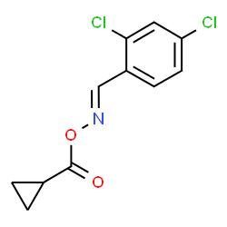 ChemSpider 2D Image | Cyclopropyl{[(E)-(2,4-dichlorobenzylidene)amino]oxy}methanone | C11H9Cl2NO2