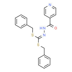 ChemSpider 2D Image | Dibenzyl isonicotinoylcarbonodithiohydrazonate | C21H19N3OS2