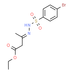 ChemSpider 2D Image | Ethyl (3E)-3-{[(4-bromophenyl)sulfonyl]hydrazono}butanoate | C12H15BrN2O4S
