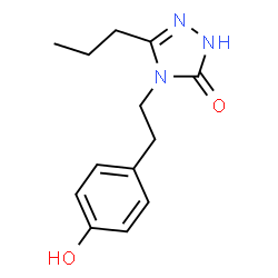 ChemSpider 2D Image | 4-[2-(4-Hydroxyphenyl)ethyl]-5-propyl-2,4-dihydro-3H-1,2,4-triazol-3-one | C13H17N3O2