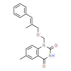 ChemSpider 2D Image | 6-Methyl-1-({[(2E)-2-methyl-3-phenyl-2-propen-1-yl]oxy}methyl)-2,4(1H,3H)-quinazolinedione | C20H20N2O3