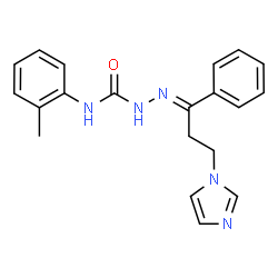 ChemSpider 2D Image | (2E)-2-[3-(1H-Imidazol-1-yl)-1-phenylpropylidene]-N-(2-methylphenyl)hydrazinecarboxamide | C20H21N5O