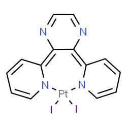 ChemSpider 2D Image | [2,3-Di(2(1H)-pyridinylidene-kappaN)-2,3-dihydropyrazinato(2-)](diiodo)platinum | C14H10I2N4Pt