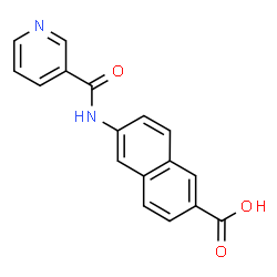ChemSpider 2D Image | 6-[(3-Pyridinylcarbonyl)amino]-2-naphthoic acid | C17H12N2O3