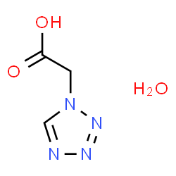 ChemSpider 2D Image | 1H-Tetrazol-1-ylacetic acid hydrate (1:1) | C3H6N4O3