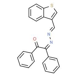 ChemSpider 2D Image | (2Z)-2-[(2E)-(1-Benzothiophen-3-ylmethylene)hydrazono]-1,2-diphenylethanone | C23H16N2OS