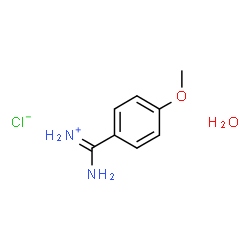 ChemSpider 2D Image | Imino(4-methoxyphenyl)methanaminium chloride hydrate (1:1:1) | C8H13ClN2O2