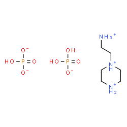ChemSpider 2D Image | 1-(2-Ammonioethyl)piperazinediium dihydrogen phosphate hydrogen phosphate (1:1:1) | C6H21N3O8P2