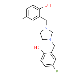 ChemSpider 2D Image | 2,2'-[1,3-Imidazolidinediylbis(methylene)]bis(4-fluorophenol) | C17H18F2N2O2
