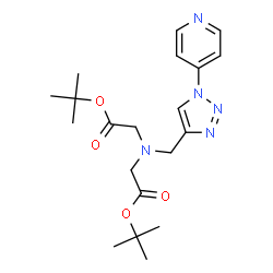 ChemSpider 2D Image | Bis(2-methyl-2-propanyl) 2,2'-({[1-(4-pyridinyl)-1H-1,2,3-triazol-4-yl]methyl}imino)diacetate | C20H29N5O4