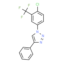 ChemSpider 2D Image | 1-[4-Chloro-3-(trifluoromethyl)phenyl]-4-phenyl-1H-1,2,3-triazole | C15H9ClF3N3