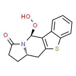 ChemSpider 2D Image | (5S,11aS)-5-Hydroperoxy-1,5,11,11a-tetrahydro[1]benzothieno[3,2-f]indolizin-3(2H)-one | C14H13NO3S