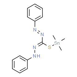 ChemSpider 2D Image | (E)-1-Phenyl-2-{(Z)-(phenylhydrazono)[(trimethylstannyl)sulfanyl]methyl}diazene | C16H20N4SSn