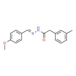 ChemSpider 2D Image | N'-[(E)-(4-Methoxyphenyl)methylene]-2-(3-methylphenyl)acetohydrazide | C17H18N2O2
