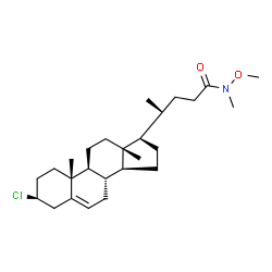 ChemSpider 2D Image | (3beta,20R)-3-Chloro-N-methoxy-N-methylchol-5-en-24-amide | C26H42ClNO2