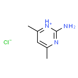 ChemSpider 2D Image | 2-Amino-4,6-dimethylpyrimidin-1-ium chloride | C6H10ClN3