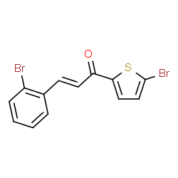 ChemSpider 2D Image | (2E)-3-(2-Bromophenyl)-1-(5-bromo-2-thienyl)-2-propen-1-one | C13H8Br2OS
