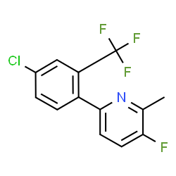 ChemSpider 2D Image | 6-[4-Chloro-2-(trifluoromethyl)phenyl]-3-fluoro-2-methylpyridine | C13H8ClF4N