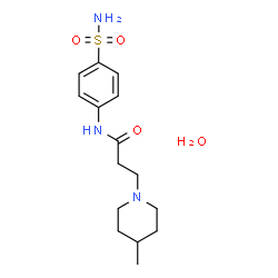 ChemSpider 2D Image | 3-(4-Methyl-1-piperidinyl)-N-(4-sulfamoylphenyl)propanamide hydrate (1:1) | C15H25N3O4S