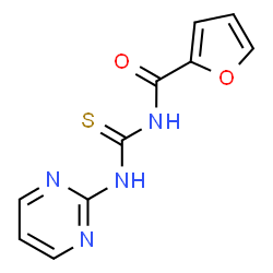 ChemSpider 2D Image | N-(2-Pyrimidinylcarbamothioyl)-2-furamide | C10H8N4O2S
