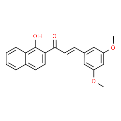 ChemSpider 2D Image | (2E)-3-(3,5-Dimethoxyphenyl)-1-(1-hydroxy-2-naphthyl)-2-propen-1-one | C21H18O4