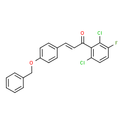 ChemSpider 2D Image | (2E)-3-[4-(Benzyloxy)phenyl]-1-(2,6-dichloro-3-fluorophenyl)-2-propen-1-one | C22H15Cl2FO2