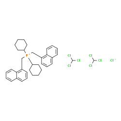 ChemSpider 2D Image | Dicyclohexyl[bis(1-naphthylmethyl)]phosphonium chloride - chloroform (1:1:2) | C36H42Cl7P
